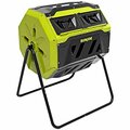 Sun Joe SJ-CMPS1 All-Season Outdoor Tumbling Composter with Dual Sliding Chamber 200SJCMPS1